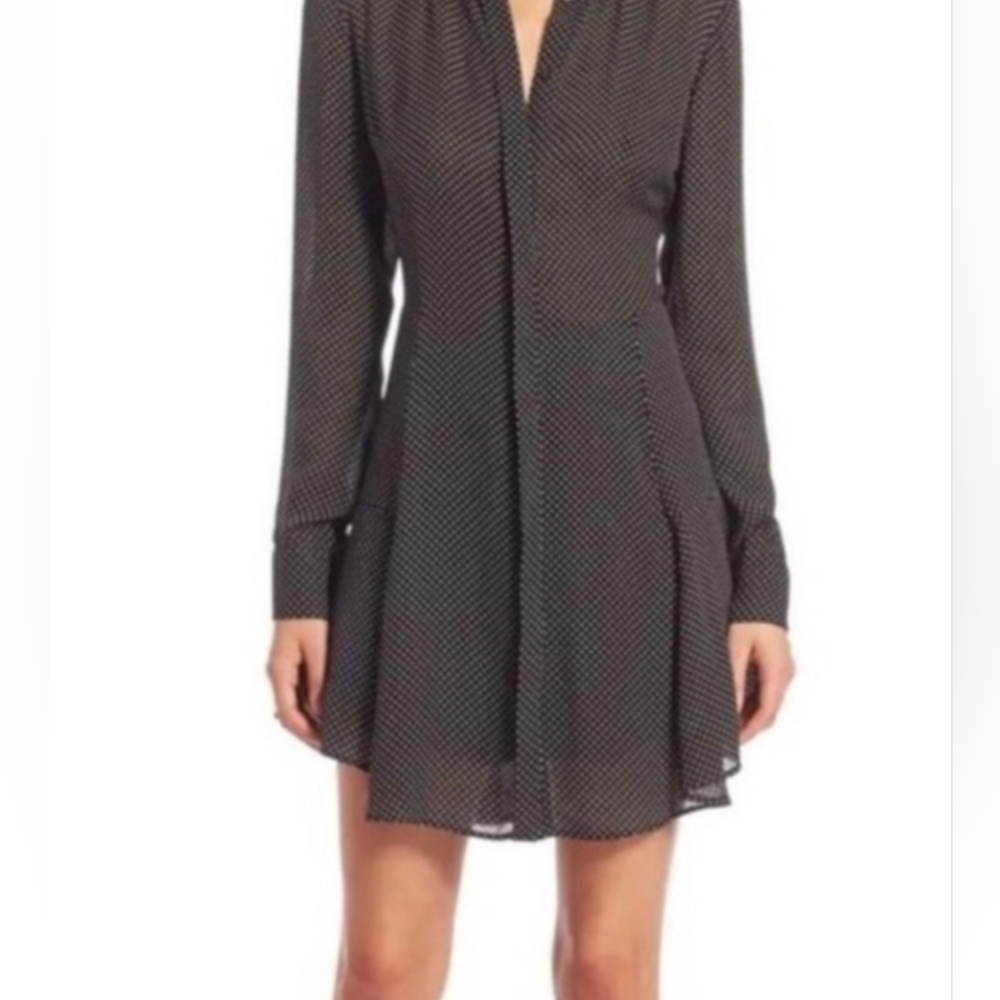 A.L.C. Randi Polka Dot silk dress in black size 2